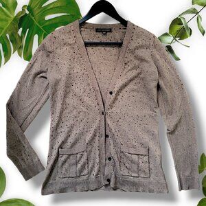 Textured Brown Cardigan, sz Small-Medium